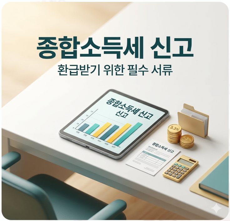  종합소득세 신고 프리랜서 3.3% 환급받기 위한 필수 서류