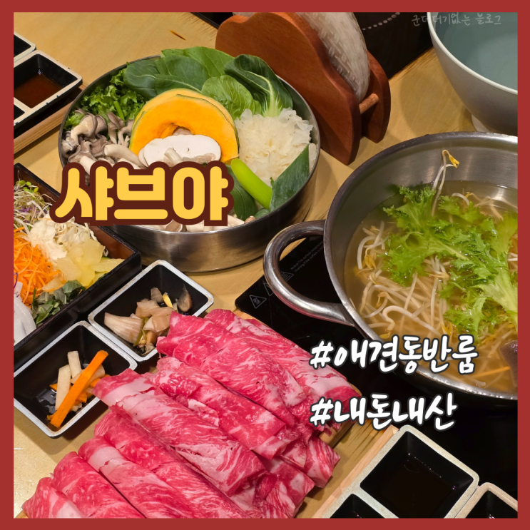 부산 해운대 달맞이길 애견동반 밥집 룸식당 샤브야 내돈내산 샤브샤브 맛집 추천