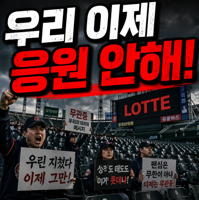  롯데 무관중 운동 선언, 34년 한의 폭발과 키움 3연전 보이콧 총정리