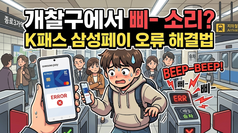 K패스 삼성페이 등록 방법 및 교통카드 인식 안될때 해결 꿀팁