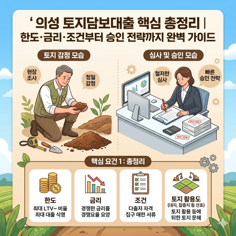 의성 토지담보대출 핵심 총정리｜한도·금리·조건부터 승인 전략까지 완벽 가이드