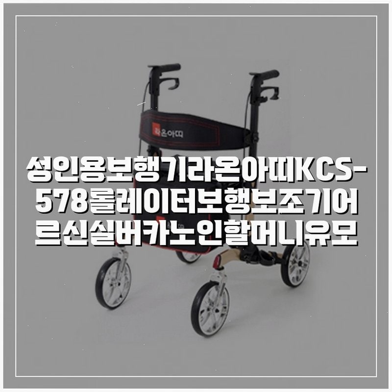 전문가가 분석한 성인용보행기 라온아띠 KCS-578 롤레이터의 모든 것