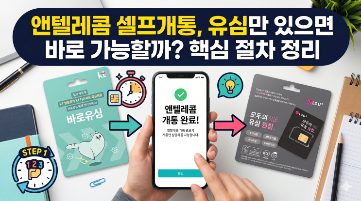  앤텔레콤 셀프개통, 유심만 있으면 바로 가능할까? 핵심 절차 정리