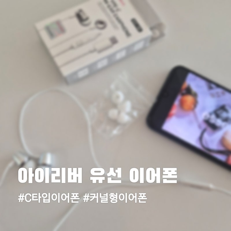 아이리버 유선 이어폰 가성비 좋은 커널형 이어폰 C타입이어폰 후기