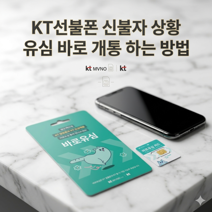  KT선불폰 신불자 상황 유심 바로 개통 하는 방법