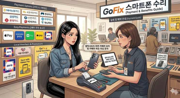  갤럭시 S25 후면 카메라 유리 파손, 렌즈까지 망가진 걸까요? 정품 백커버 교체 수리 후기 