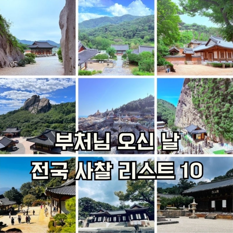 부처님 오신 날 가볼만한 전국 유명 사찰여행지 추천 LIST 10