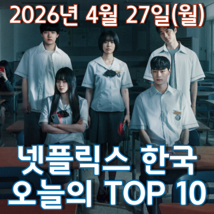  [4월 27일] 넷플릭스 한국 TOP 10 - 간절한 소원을 들어주는 수상한 앱 '기리고'의 저주