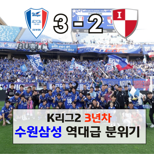 수원삼성, K리그2 3년차 강등 이후 역대급 출발 분석