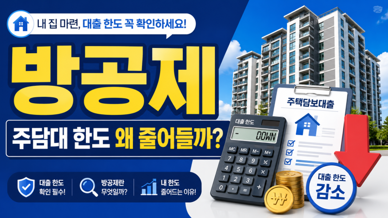 방공제 때문에 대출 한도가 줄어든다? 지역별 총정리