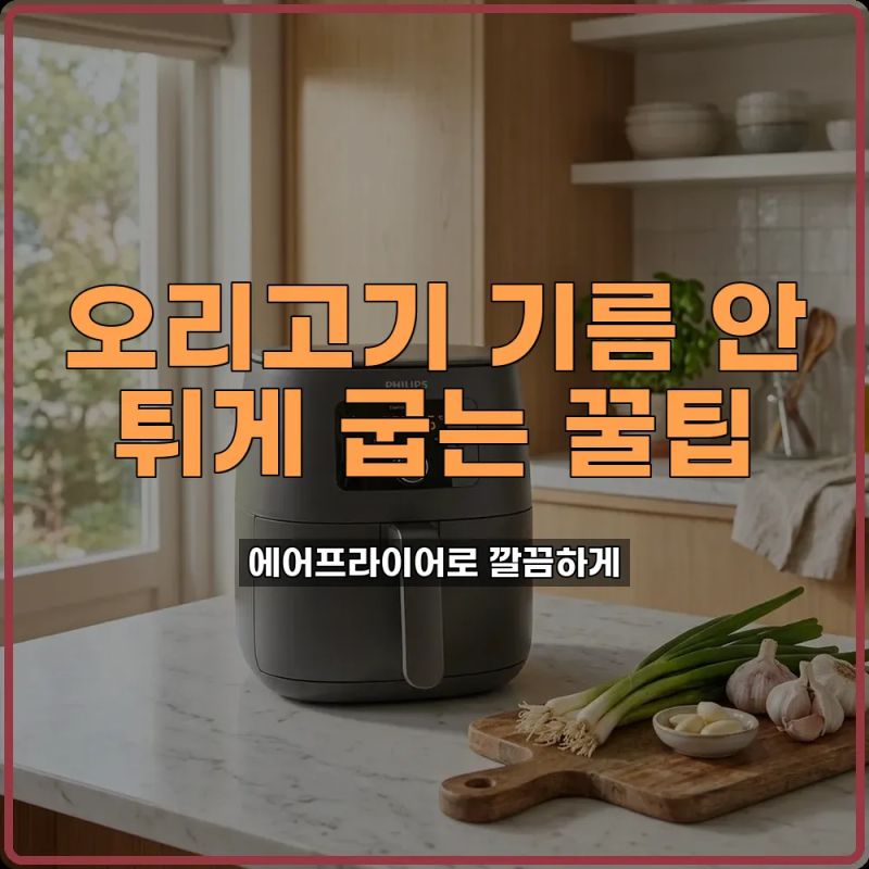 오리고기 에어프라이어 굽기 기름 안 튀는 3가지 꿀팁