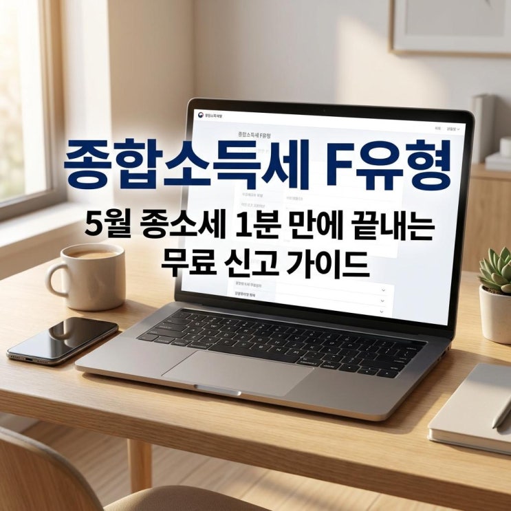  종합소득세 F유형 5월 종소세 1분 만에 끝내는 무료 신고 가이드