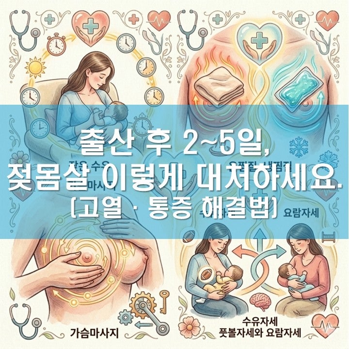 출산 후 2~5일, 젖몸살 이렇게 대처하세요 (고열·통증 해결법)