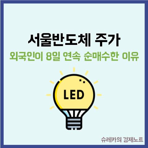  서울반도체 주가 외국인이 8일연속 순매수한 이유는?