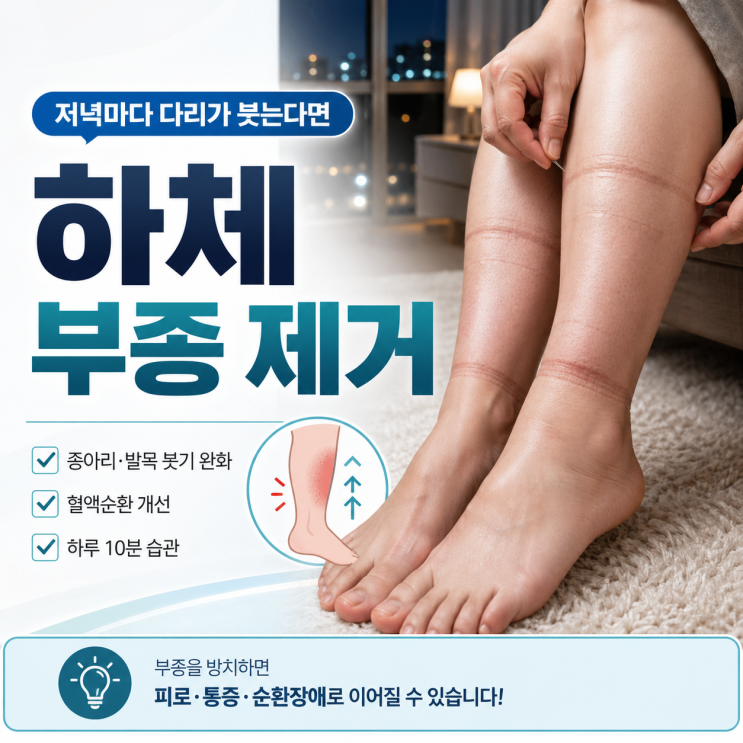  하체 부종 제거, 다리 붓기 빼려면 꼭 확인할 것
