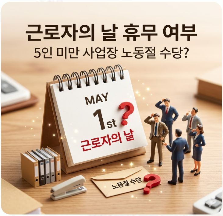  근로자의 날 휴무 여부, 5인 미만 사업장 노동절 수당?