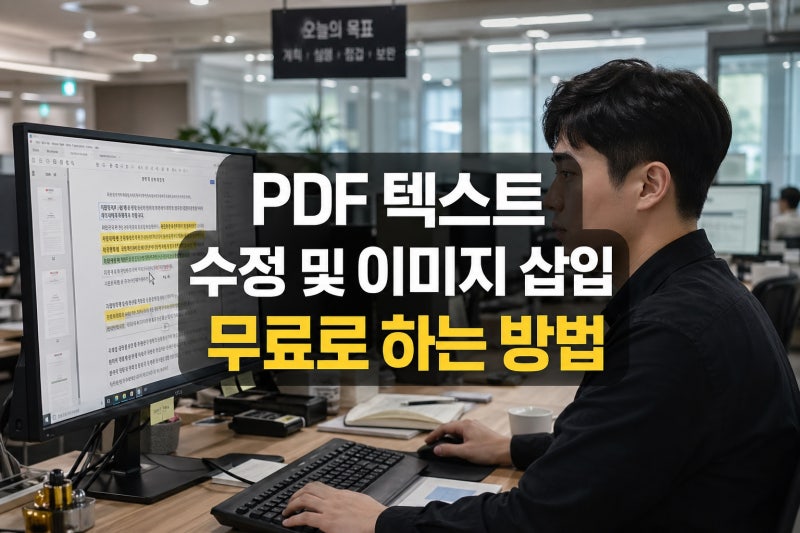 PDF 파일 텍스트 수정과 이미지 삽입을 무료로 하는 방법