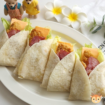 주말아침메뉴 치킨텐더 요리 치킨랩 만들기 또띠아 샌드위치 봄소풍도시락