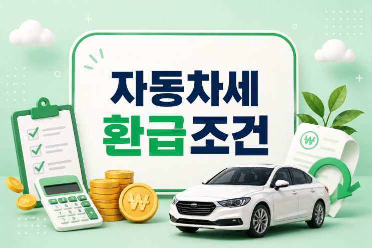  자동차세 환급 조건 총정리, 조회 안 하면 못 받습니다