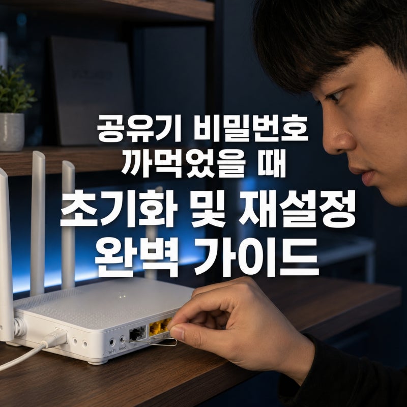 공유기 비밀번호 까먹었을 때 초기화 및 재설정 완벽 가이드