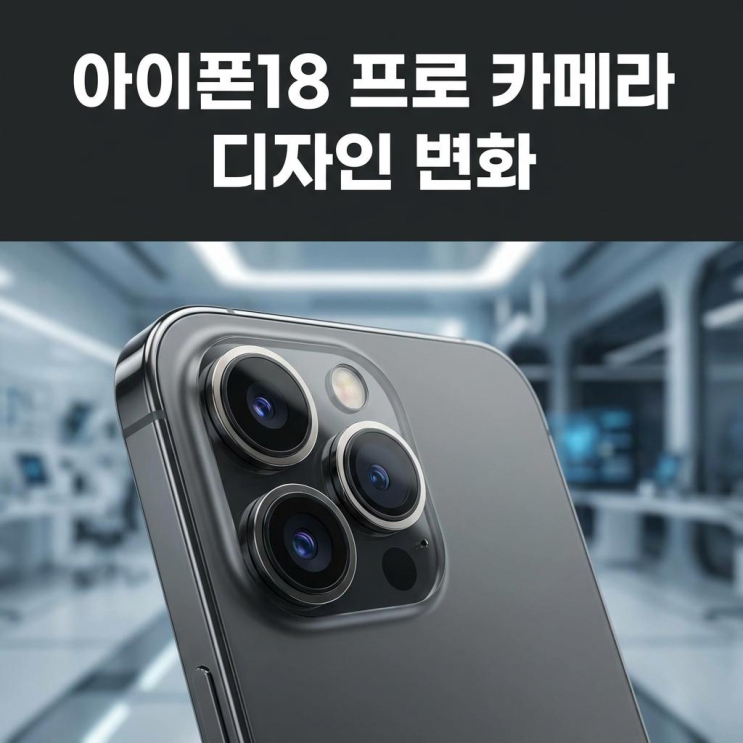 아이폰18 프로 카메라 두께 및 디자인 변화 유출