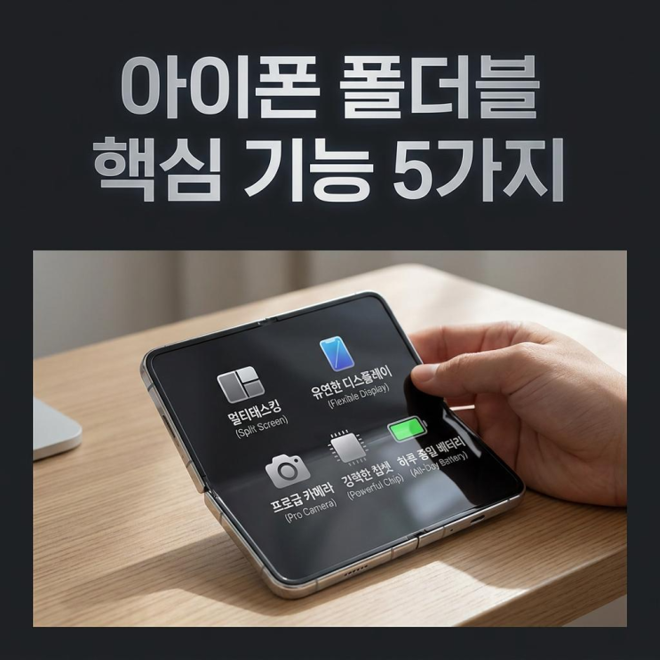  아이폰 폴더블 핵심 기능 5가지 출시일 디자인 총정리