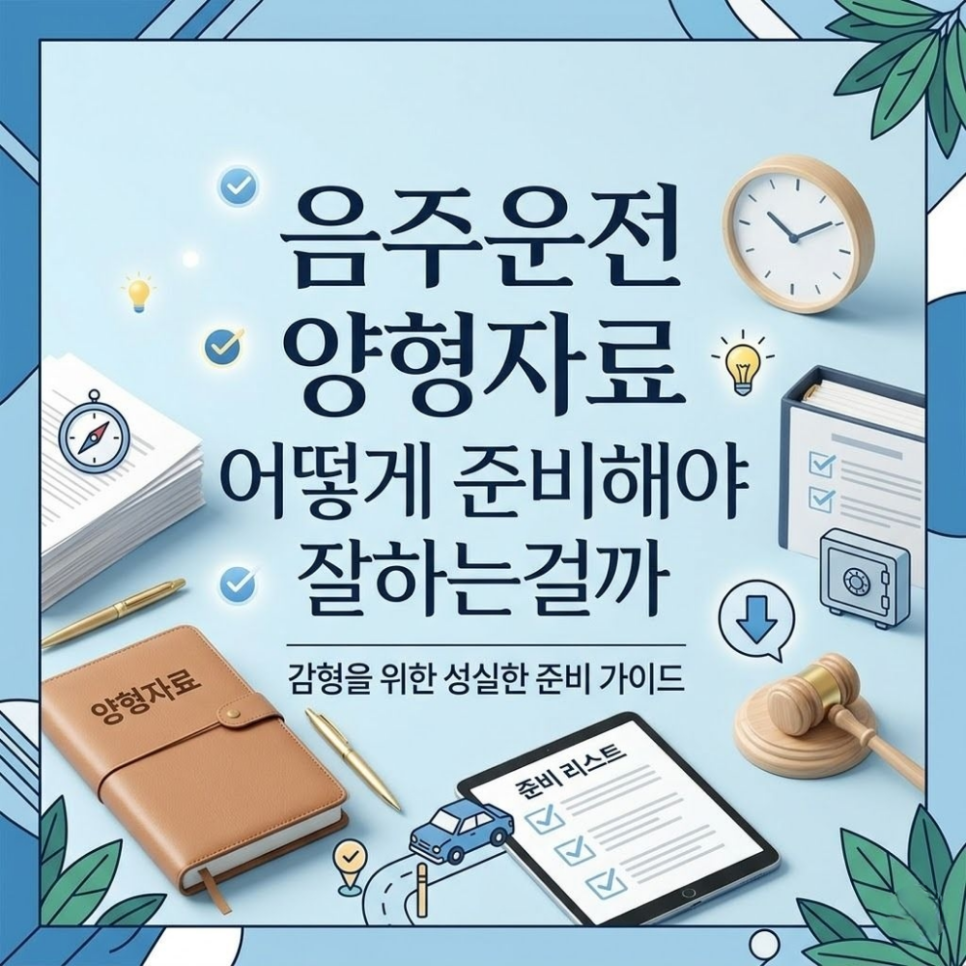 음주운전 양형자료 어떻게 준비해야 잘하는걸까