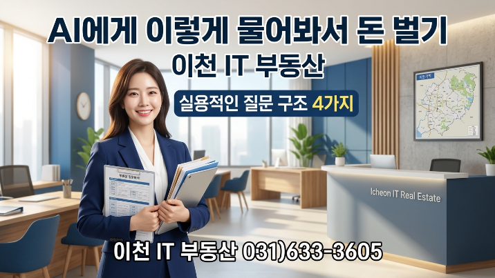  이천 부동산, AI 이렇게 물어봐야 돈 된다 (실전 질문 구조 4가지 총정리)