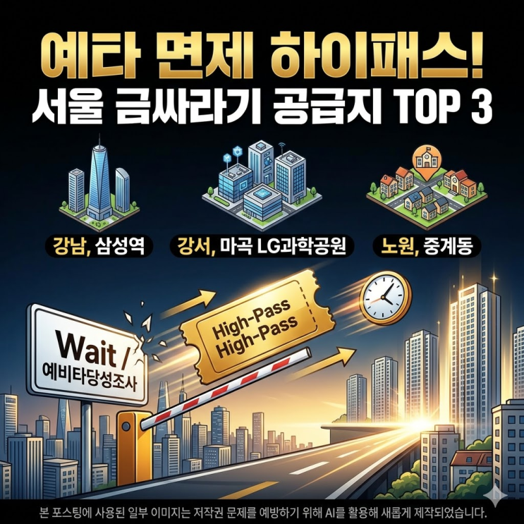  서울 3만 4천 가구 공공 주택 공급 확정! 강남·강서·노원 '하이패스' 착공 지역 총정리