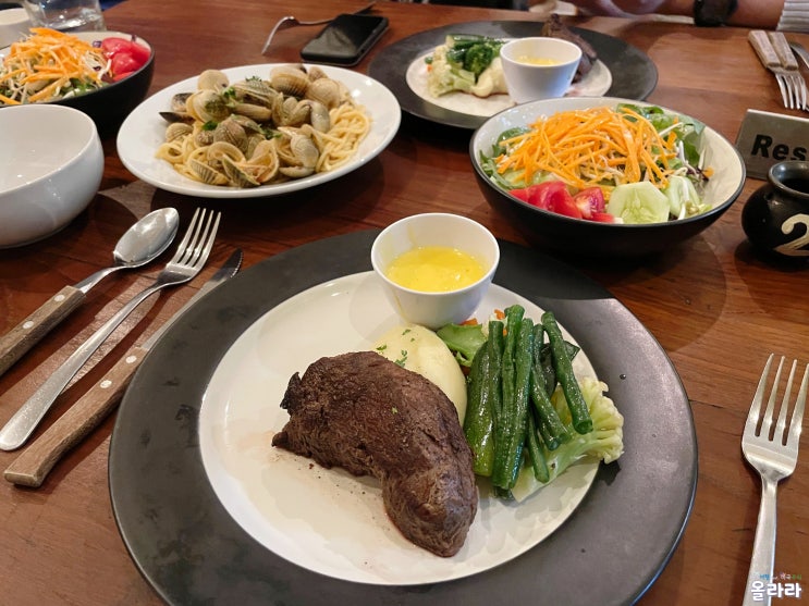  길리 스테이크 맛집 마이하우스 왓츠앱 예약하고 가세요!