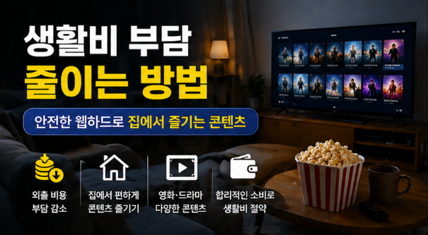  생활비 부담 줄이는 방법｜안전한 웹하드와 티플 혜택으로 집에서 즐기는 콘텐츠