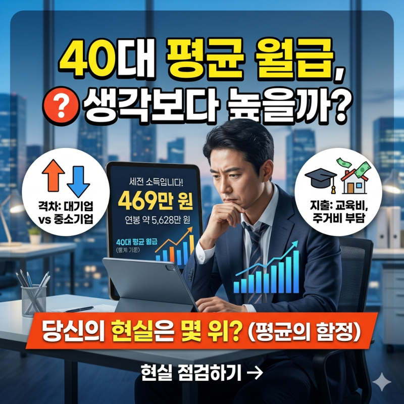 40대 평균 월급, 생각보다 높을까?