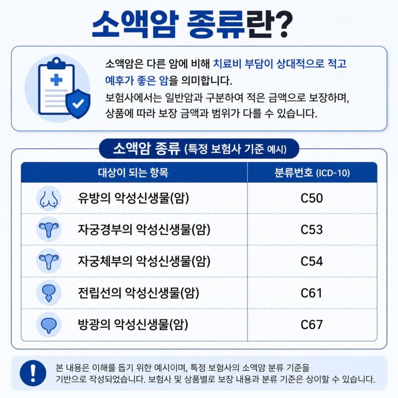 소액 암 종류 총정리, 보험 기준으로 꼭 알아야 할 핵심