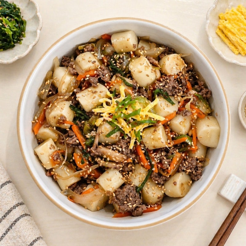 어린이 궁중떡볶이 레시피 소고기 간장떡볶이 소스 만들기