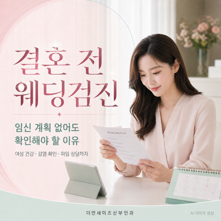  한티역웨딩검진, 결혼 전 임신 계획 없어도 산부인과에서