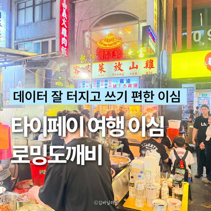  해외여행 준비물 타이페이 이심 로밍도깨비 무제한 로깨비톡 올데이플러스 추천
