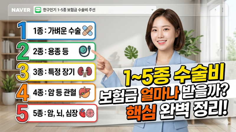 수술비 1종~5종, 도대체 뭐가 다른 거야?─ 보험 가입할 때 들어봤지만 제대로 모르는 종수술....