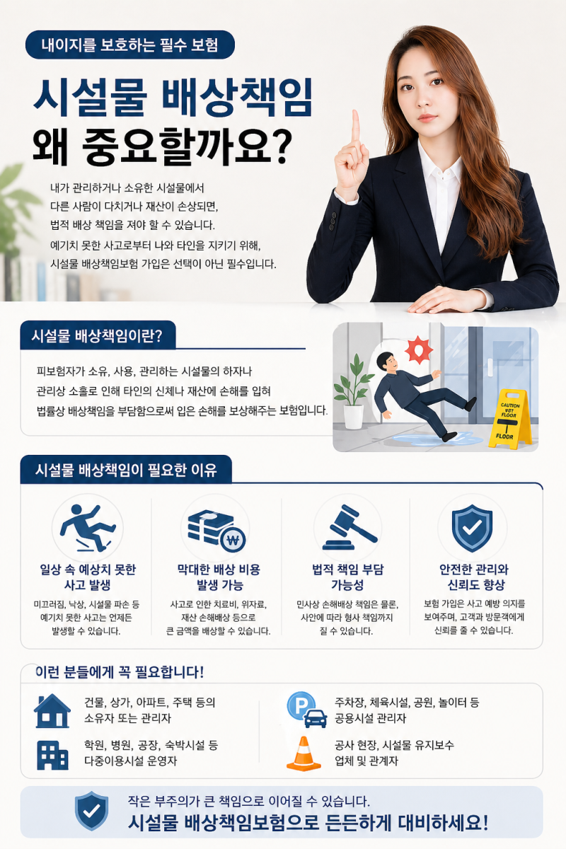 시설물배상책임보험 자영업자의 방패막이입니다