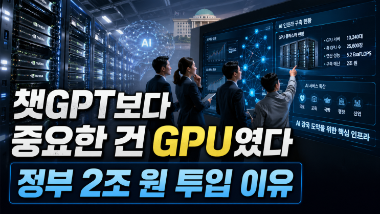  AI 챗GPT보다 중요한 건 GPU였다, 정부가 2조 원을 투입하는 이유