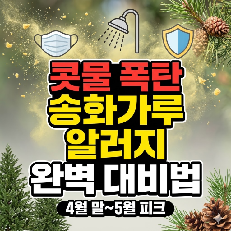  송화가루 알러지 4월말, 5월 피크 완벽 대비법