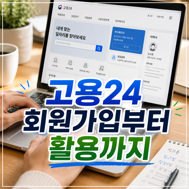고용24 홈페이지 바로가기 주소 http://www.work24.go.kr 회원가입 방법