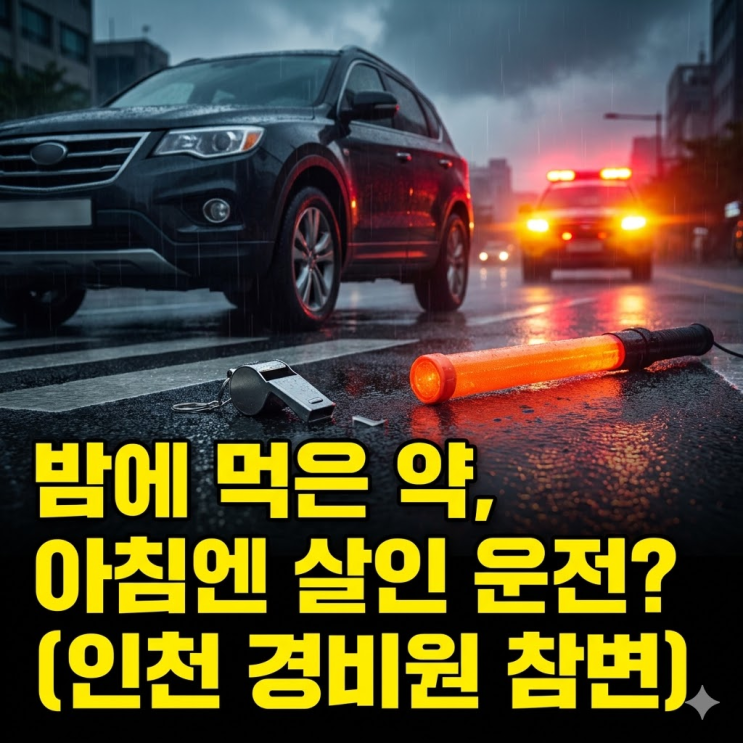  인천 주안동 경비원 등굣길 참변, 40대女 '수면제 운전' 처벌 수위와 위험성 (ft. 잔류효과)