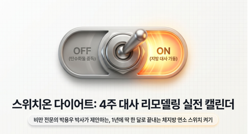 박용우 박사의 스위치온 다이어트> 4주 루틴, 식단정리
