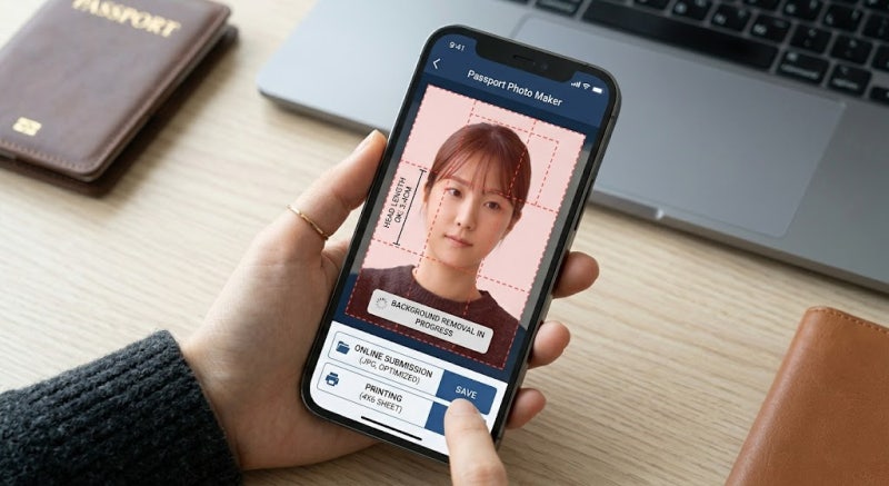 셀프 촬영 여권사진 규격 맞추기 변환 어플 추천: 옷 귀 눈썹 기준