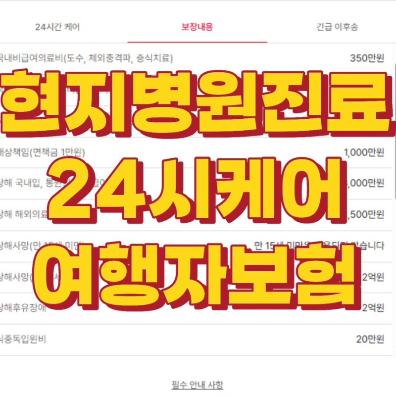 [여행정보/보험] 어시스트카드 여행자보험 가격 해외여행 필수 준비 손목 골절 박테리아 감....