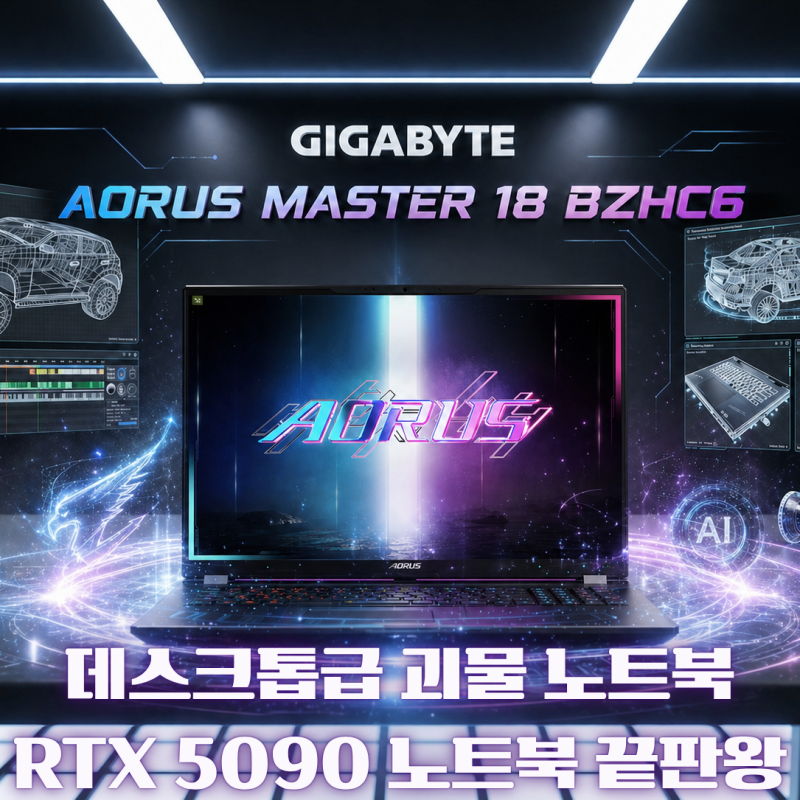 게이밍노트북 추천｜기가바이트 어로스 마스터 18 BZHC6 RTX 5090, 캐드·3D 작업용 괜찮을까