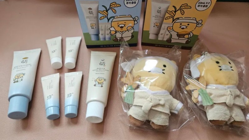 조선미녀 카카오프렌즈 콜라보 맑은쌀 선크림과 아쿠아프레쉬 비교 내돈내산 솔직후기