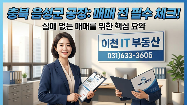  [2026년] 충북 음성군 공장 매수 가이드｜입지·가격·체크리스트 7가지 총정리