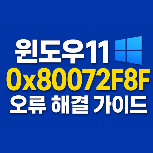  윈도우11 환경에서의 0x80072f8f 오류 해결 가이드