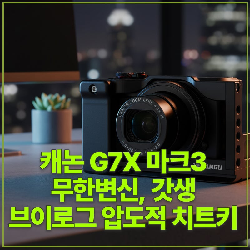 캐논 G7X 마크3 무한변신, 갓생 브이로그 압도적 치트키